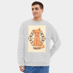 Мужской свитшот oversize без начеса хлопок Корзинка фруктов Кё Сома кот - фото 2