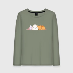 Женский лонгслив хлопок Корзинка фруктов Кё Сома кот