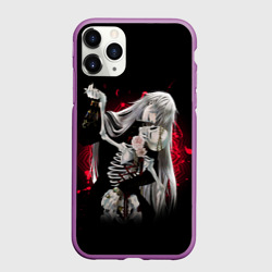 Чехол для iPhone 11 Pro матовый Темный дворецкий Гробовщик танцует со скелетом