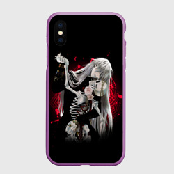 Чехол для iPhone XS Max матовый Темный дворецкий Гробовщик танцует со скелетом