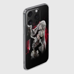 Чехол для iPhone 15 Pro Max силиконовый с защитой камеры Темный дворецкий Гробовщик танцует со скелетом - фото 2