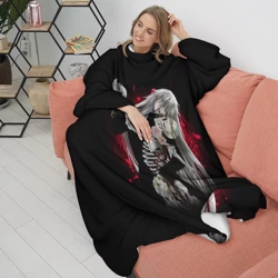 Плед с рукавами Темный дворецкий Гробовщик танцует со скелетом - фото 2