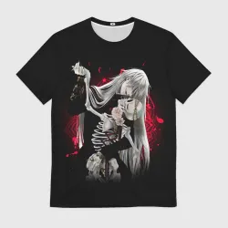 Мужская футболка 3D Темный дворецкий Гробовщик танцует со скелетом