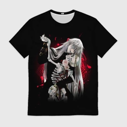 Мужская футболка 3D Темный дворецкий Гробовщик танцует со скелетом