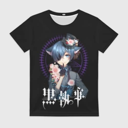 Женская футболка 3D Граф Сиэль Фантомхайв Тёмный дворецкий