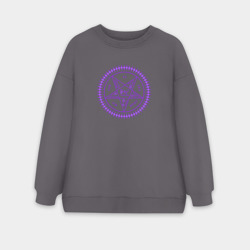 Женский свитшот oversize без начеса хлопок Темный дворецкий договор с дьяволом