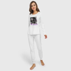 Женская пижама с лонгсливом хлопок Темный дворецкий Грегори Вайолет - фото 2