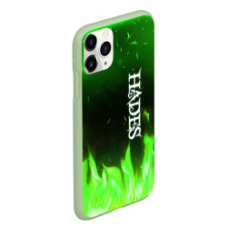 Чехол для iPhone 11 Pro Max матовый Logo Hades green hell fire - фото 2