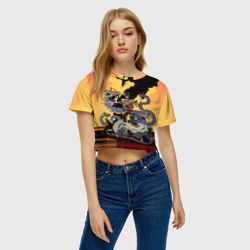 Женская футболка Crop-top 3D Hades Загрей принц Подземного мира - фото 2