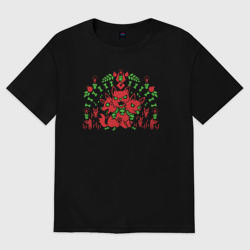 Женская футболка хлопок Oversize Hades Cerberus dog