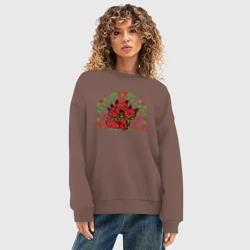 Женский свитшот oversize без начеса хлопок Hades Cerberus dog - фото 2