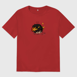 Женская футболка хлопок Oversize Загрей сыном Аида Hades