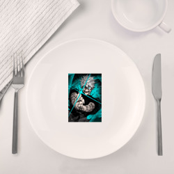 Набор: тарелка + кружка Магическая битва Сатору Годзё пурпурный - фото 2