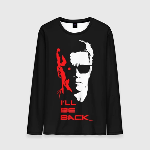 Мужской лонгслив 3D I'll be back