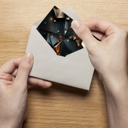 Открытка с принтом Треугольный  абстрактный объект для любого человека, вид спереди №3. Цвет основы: белый