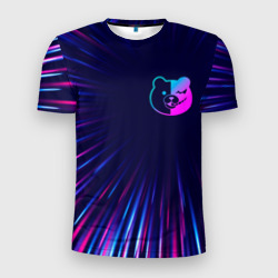 Мужская футболка 3D Slim Danganronpa neon blast lines