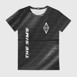 Женская футболка 3D The Sims metal game lines