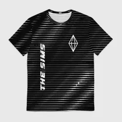 Мужская футболка 3D The Sims metal game lines
