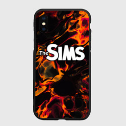 Чехол для iPhone XS Max матовый The Sims red lava
