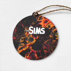Деревянная игрушка круг The Sims red lava