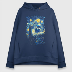 Женское худи Oversize хлопок Ван Гог - Доктор кто тардис