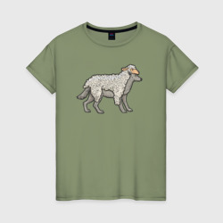Волк в шкуре овцы – Женская футболка хлопок с принтом купить со скидкой в -20%