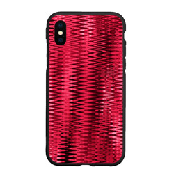 Тёмно-розовый абстрактные полосы – Чехол для iPhone XS Max матовый с принтом купить