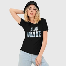 Женская футболка 3D Slim Алан Вейк лого - фото 2