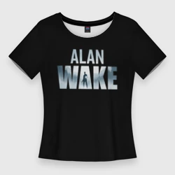 Женская футболка 3D Slim Алан Вейк лого