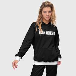 Женский костюм с толстовкой 3D Alan Wake 2 logo game - фото 2