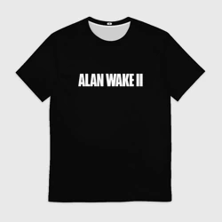 Мужская футболка 3D Alan Wake 2 logo game