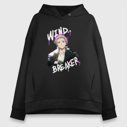 Женское худи Oversize хлопок Wind Breaker - Hajime Umemiya