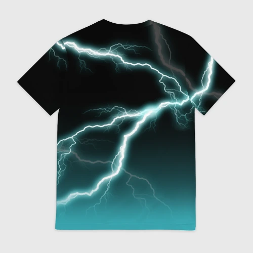 Мужская футболка 3D с принтом Кайдзю, вид сзади #1