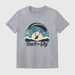 Мужская футболка хлопок Полет на параплане экстремальный спорт ретро