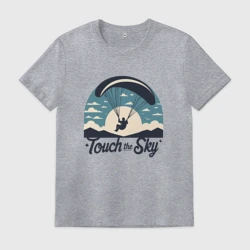 Мужская футболка хлопок Полет на параплане экстремальный спорт ретро