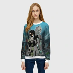 Женский свитшот 3D Хибино и Аширо -Кайдзю номер 8 - фото 2