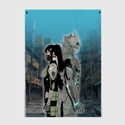 Постер Хибино и Аширо -Кайдзю номер 8