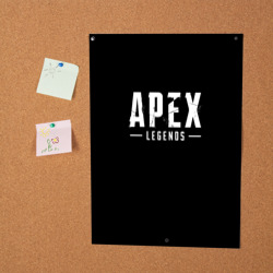 Постер с принтом Apex legends logo для любого человека, вид спереди №2. Цвет основы: белый