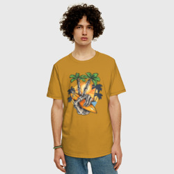 Мужская футболка хлопок Oversize Победа в сёрфинге