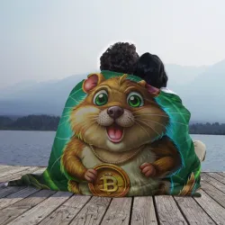 Плед 3D Хомяк в крипте - фото 2