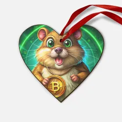 Деревянная игрушка Сердце Хомяк в крипте
