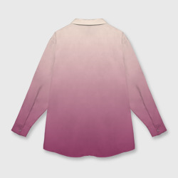Рубашка с принтом Градиент бежевый в пурпурный для любого человека, вид сзади №1. Цвет основы: белый