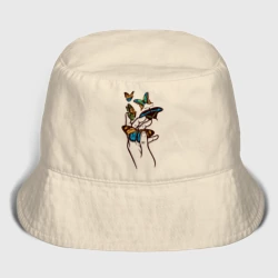 Детская панама хлопок Нежные бабочки