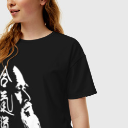 Женская футболка хлопок Oversize Морихэй Уэсиба - основатель айкидо - фото 2
