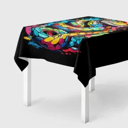 Скатерть 3D Живописная змея