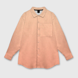 Градиент персиковый с волнистыми линиями – Женская рубашка oversize 3D с принтом купить со скидкой в -9%