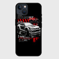 Чехол для iPhone 14 Skyline gtr34 