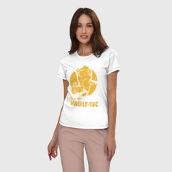 Женская пижама с белой футболкой хлопок Vault boy like print - фото 2