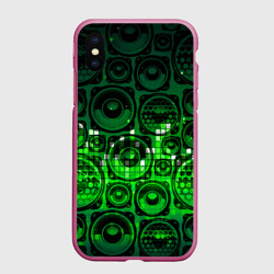 Чехол для iPhone XS Max матовый Эквалайзер и динамики