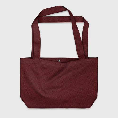 Пляжная сумка с принтом Тёмный красный однотонный текстурированный, вид спереди №1